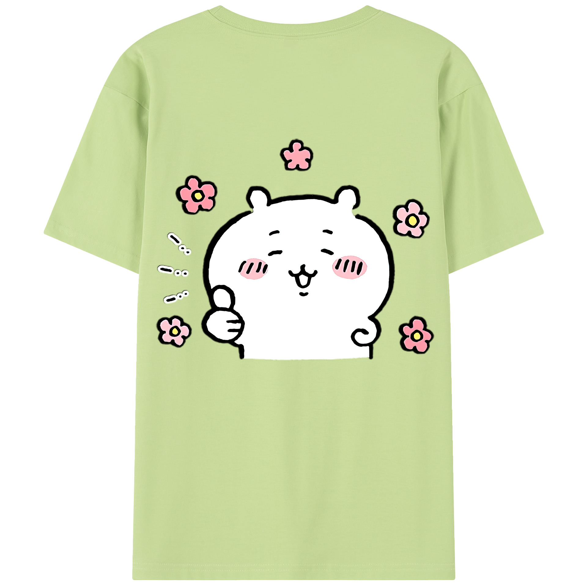 （画像用） ちいかわ ちいかわ Chii-kawa chiikawa 綿100％半袖Tシャツ（背面プリント）